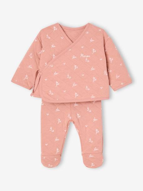 Ensemble naissance fleuri rose 8 - vertbaudet enfant 