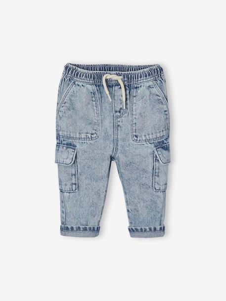 Jean battle bébé taille élastiquée double stone 1 - vertbaudet enfant 