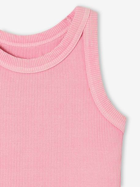 Débardeur fille en côtes écru+Imprimé léopard+rayé bleu+rose bonbon+vert sauge 17 - vertbaudet enfant 