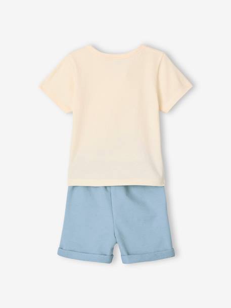 Ensemble Disney Winnie L'ourson bébé tee-shirt tunisien + short bleu chambray 4 - vertbaudet enfant 