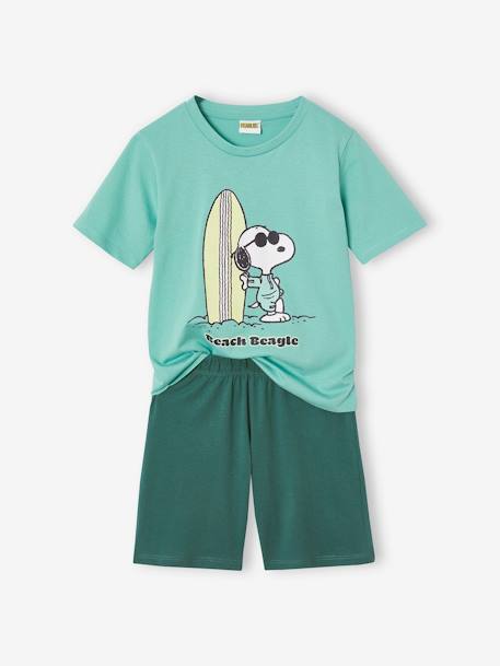 Pyjashort Peanuts Snoopy Surf vert émeraude 1 - vertbaudet enfant 