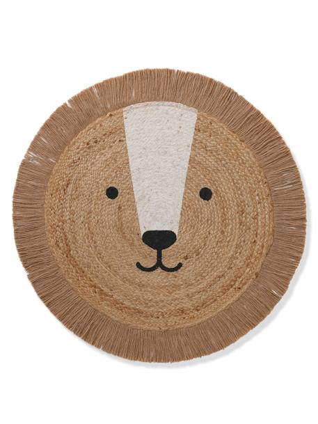 Tapis rond en jute Lion beige doré 2 - vertbaudet enfant 