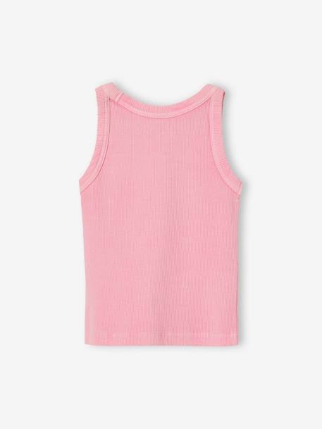 Débardeur fille en côtes écru+Imprimé léopard+rayé bleu+rose bonbon+vert sauge 16 - vertbaudet enfant 
