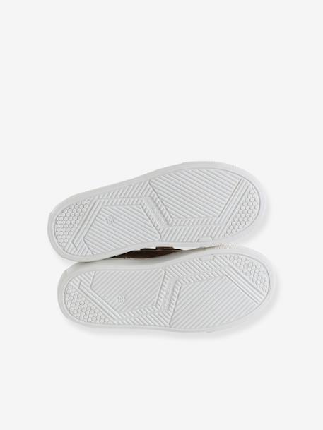 Derbies garçon cuir à scratchs beige+marine+MARRON MOYEN UNI 17 - vertbaudet enfant 