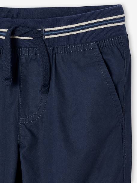 Pantalon droit cargo droit morphologique tour de hanches médium bleu nuit+sable 6 - vertbaudet enfant 