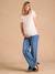 T-shirt en maille pointelle grossesse décolleté dos beige chiné 6 - vertbaudet enfant 