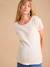 T-shirt en maille pointelle grossesse décolleté dos beige chiné 3 - vertbaudet enfant 