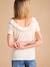 T-shirt en maille pointelle grossesse décolleté dos beige chiné 4 - vertbaudet enfant 
