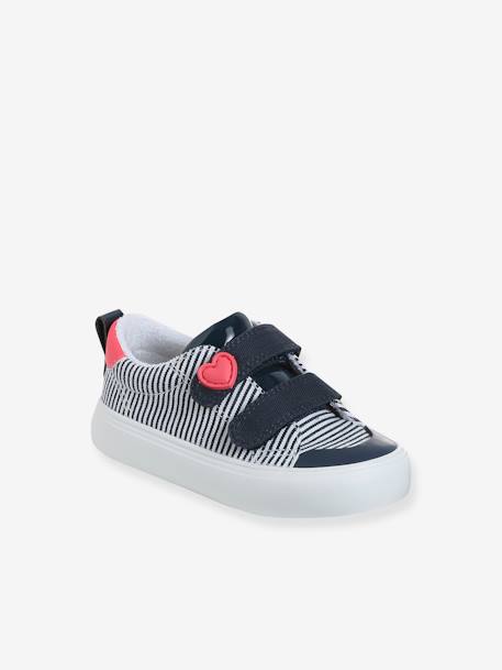 Baskets scratchées bébé rayé bleu+rose imprimé 3 - vertbaudet enfant 