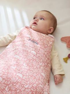 Linge de maison et décoration-Linge de lit bébé-Gigoteuse en gaze de coton personnalisable DANS LES BOIS