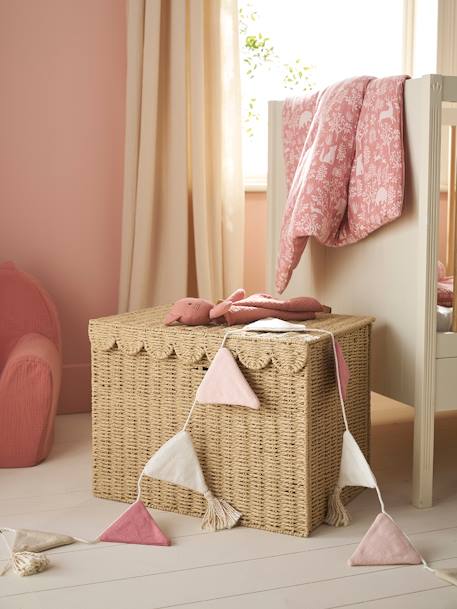 Panier de rangement XL malle en corde de papier FESTON beige 1 - vertbaudet enfant 