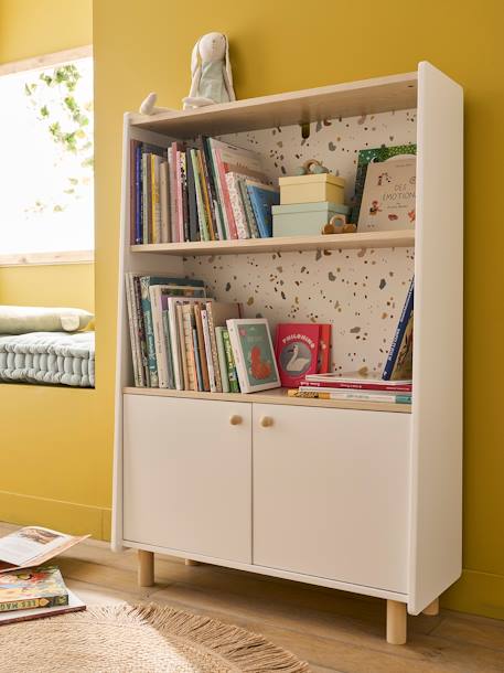 Bibliothèque étagère basse TERRAZZO beige 3 - vertbaudet enfant 