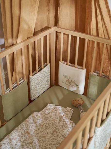Tour de lit / tour de parc pare-chocs réversibles BABYLON beige imprimé 6 - vertbaudet enfant 
