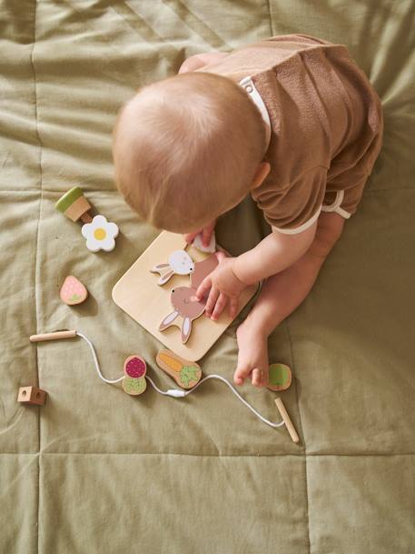 Coffret 3 jeux d'éveil en bois FSC® rose 3 - vertbaudet enfant 