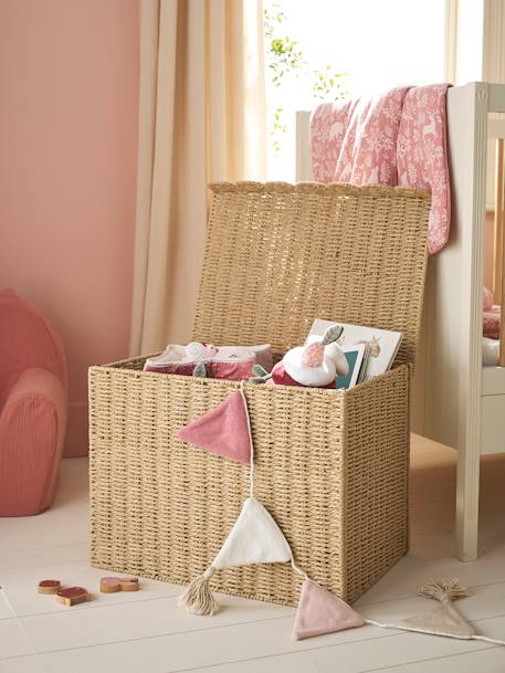 Panier de rangement XL malle en corde de papier FESTON beige 2 - vertbaudet enfant 
