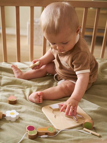 Coffret 3 jeux d'éveil en bois FSC® rose 5 - vertbaudet enfant 
