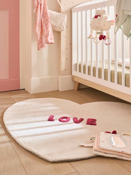 Tapis coeur LOVE beige 1 - vertbaudet enfant 