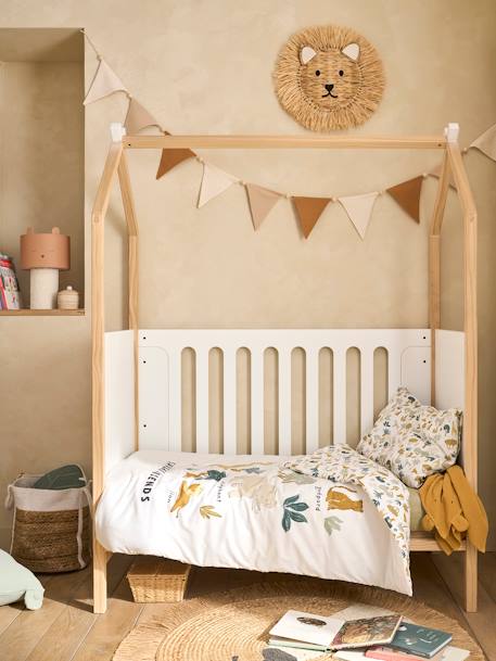 Lit bébé cabane coconut transformable banquette blanc 2 - vertbaudet enfant 