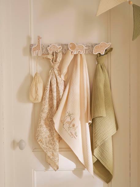 Lot de 3 langes en gaze de coton BABYLON beige imprimé 3 - vertbaudet enfant 