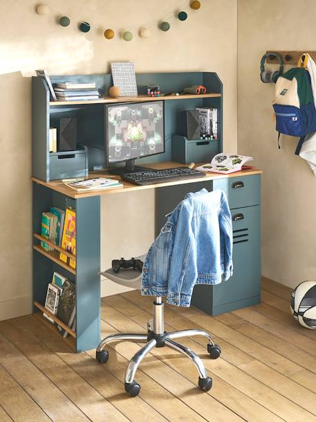 Bureau enfant/ado avec rangement - MISTRAL bleu grisé 1 - vertbaudet enfant 
