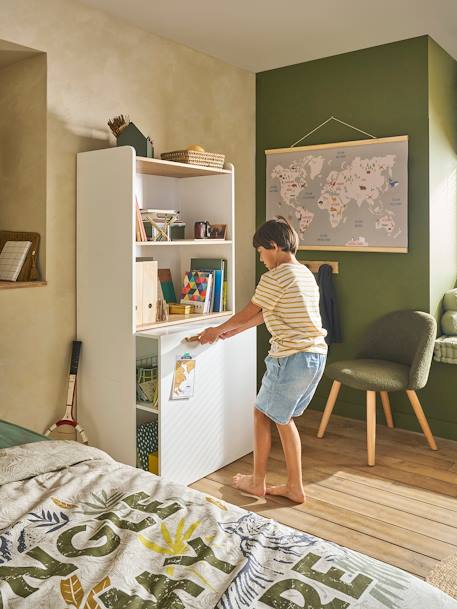 Bibliothèque avec bureau intégré Modulo blanc 4 - vertbaudet enfant 
