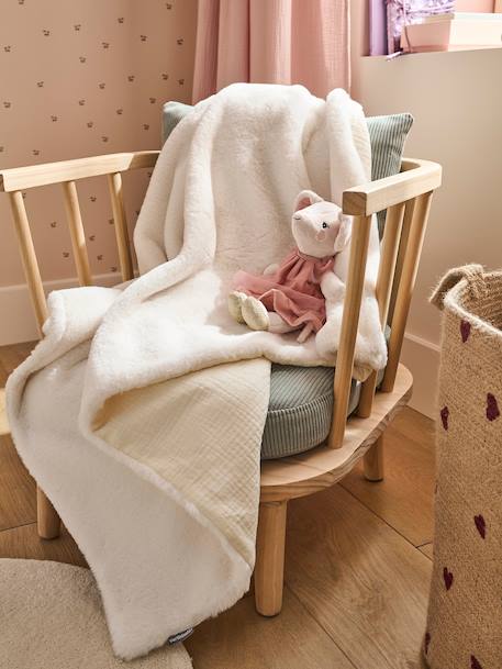 Plaid bi-matière beige 4 - vertbaudet enfant 