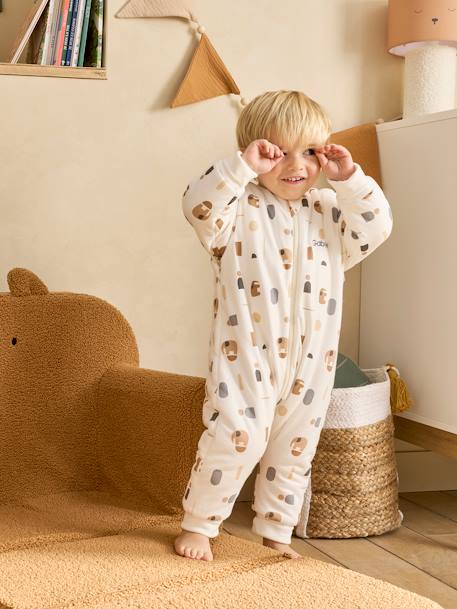 Combinaison PETIT ELEPHANT, manches longues amovibles blanc imprimé 7 - vertbaudet enfant 