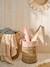 Panier de rangement en jute bicolore osier/rose 1 - vertbaudet enfant 