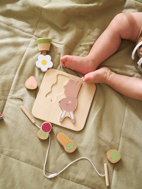 Coffret 3 jeux d'éveil en bois FSC® rose 4 - vertbaudet enfant 