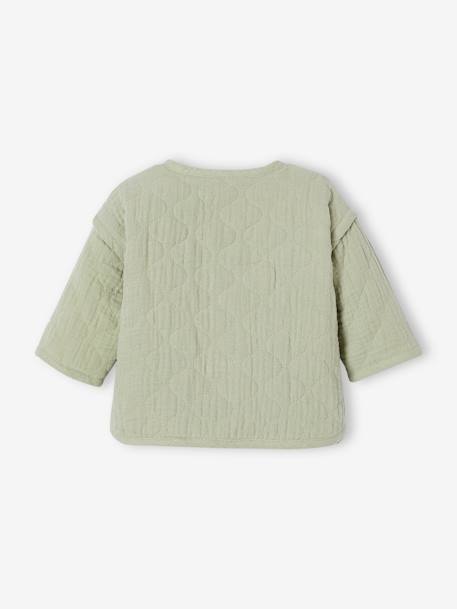Veste matelassée bébé et doudou coffret cadeau naissance vert sauge 4 - vertbaudet enfant 