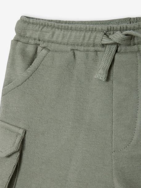 Short style battle bébé en molleton texturé kaki+noisette 4 - vertbaudet enfant 