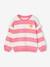 Sweat fille rayé manches à volants bleu pâle+marine+pivoine+rose+rouge+vieux rose 11 - vertbaudet enfant 