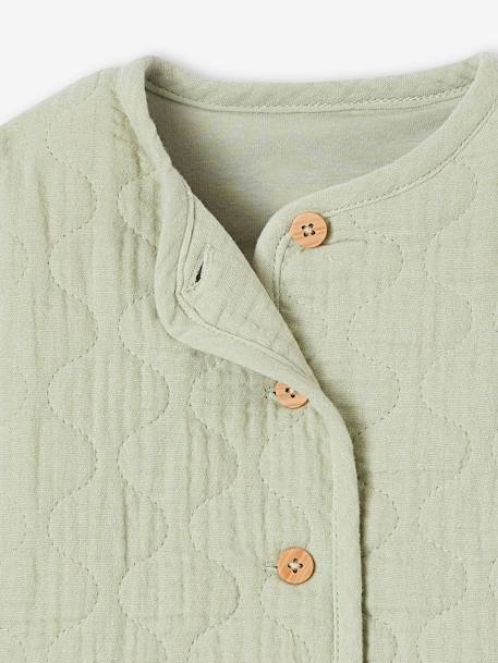 Veste matelassée bébé et doudou coffret cadeau naissance vert sauge 6 - vertbaudet enfant 