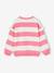 Sweat fille rayé manches à volants bleu pâle+marine+pivoine+rose+rouge+vieux rose 12 - vertbaudet enfant 