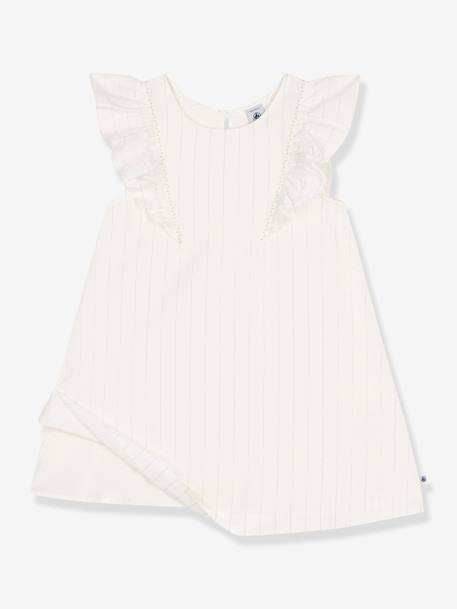 Robe enfant en coton manches courtes blanc 2 - vertbaudet enfant 