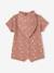 Combinaison bébé et bavoir nid d'abeille coffret cadeau noisette 1 - vertbaudet enfant 