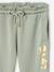 Jogging fille molleton motif love irisé rose+vert sauge 6 - vertbaudet enfant 