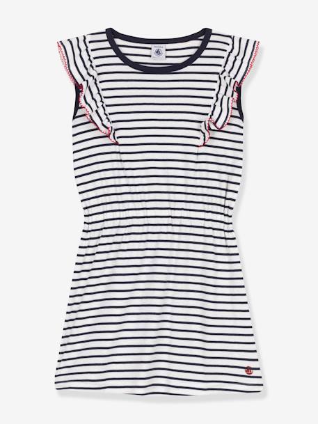 Fille-Robe-Robe à rayures enfant en coton