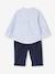 Ensemble bébé chemise rayée + pantalon marine 4 - vertbaudet enfant 