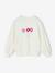 Sweat fille motif fantaisie écru+gris chiné+indigo 3 - vertbaudet enfant 