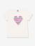 Tee-shirt enfant manches courtes coeur blanc 1 - vertbaudet enfant 