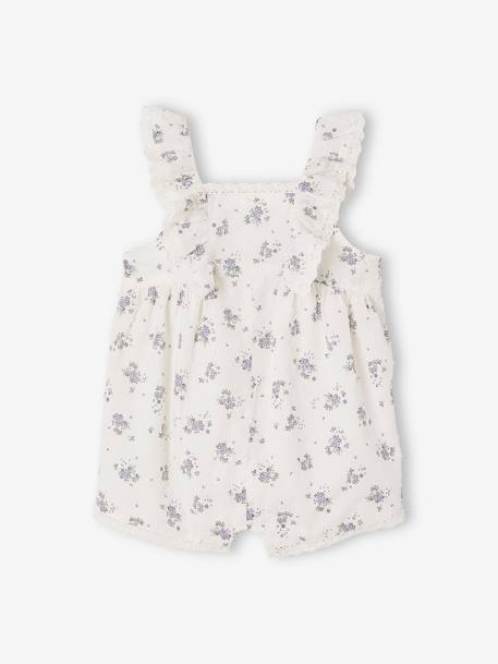 Combishort cérémonie en plumetis bébé blanc imprimé 1 - vertbaudet enfant 