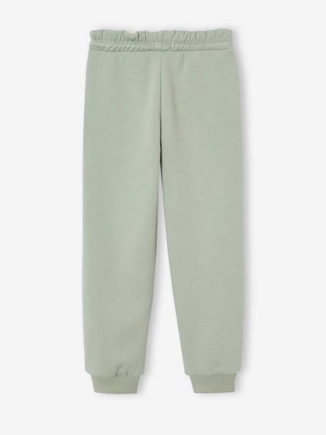 Jogging fille molleton motif love irisé rose+vert sauge 5 - vertbaudet enfant 