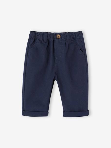 Ensemble bébé chemise rayée + pantalon marine 3 - vertbaudet enfant 