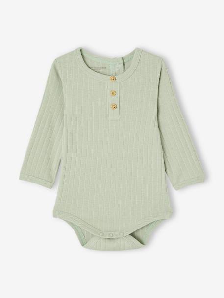 Ensemble body + legging + foulard bébé vert sauge 7 - vertbaudet enfant 