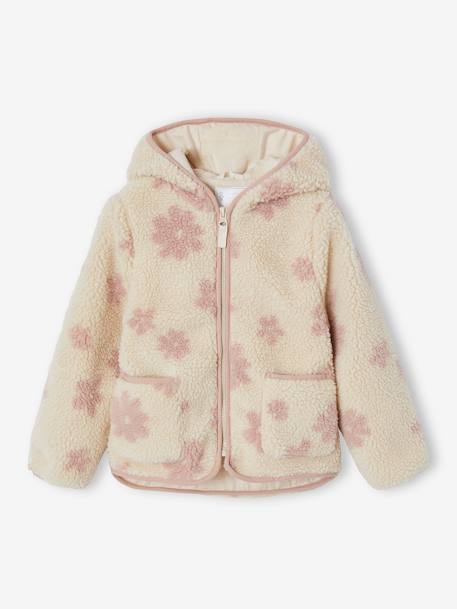Veste fille sherpa motifs écru+vanille 8 - vertbaudet enfant 