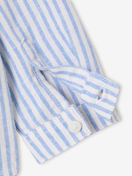 Ensemble bébé chemise rayée + pantalon marine 6 - vertbaudet enfant 