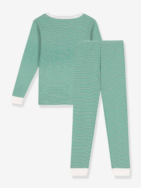 Pyjama enfant en coton à rayures rayé vert 4 - vertbaudet enfant 