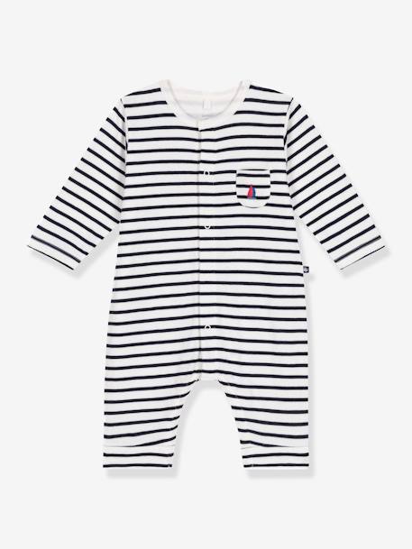 Combinaison longue en tubique Petit Bateau marine 1 - vertbaudet enfant 
