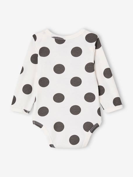 Coffret naissance body bébé et bavoir à pois écru 4 - vertbaudet enfant 